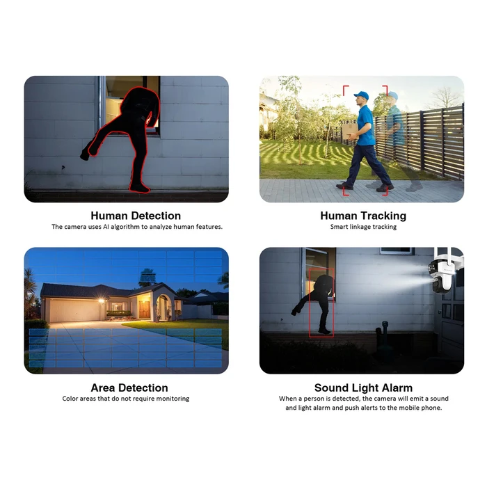 VSTARCAM Smart Solar Camera BG621TR Triple Lens 3MP 4G PTZ IP66