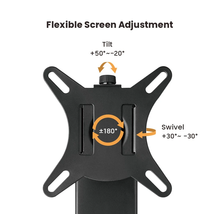 POWERTECH βάση γραφείου οθόνης PT-1449 με βάση mini PC 17-32 έως 8kg