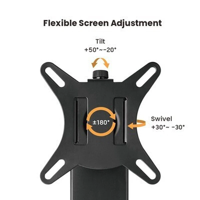 POWERTECH βάση γραφείου οθόνης PT-1449 με βάση mini PC 17-32 έως 8kg