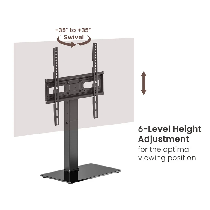 POWERTECH Tabletop TV Stand PT-1445 for 32 to 65 inches up to 40 kg