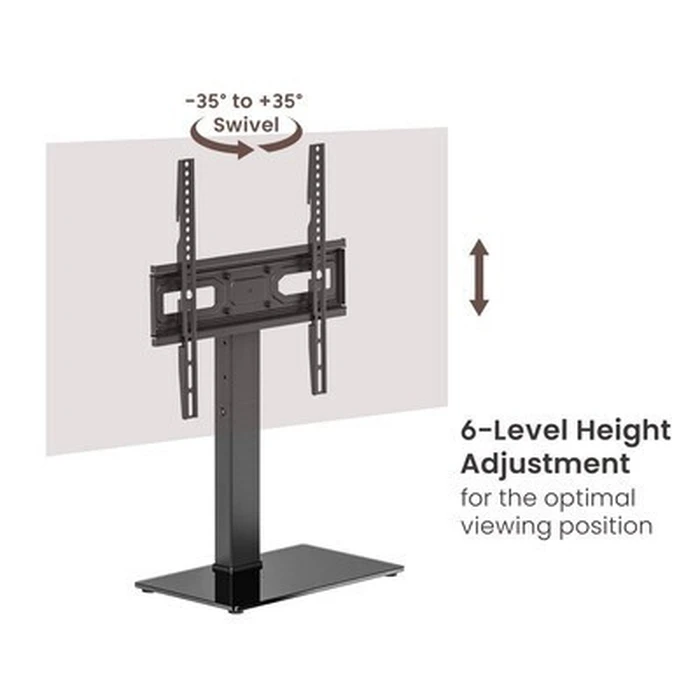 POWERTECH Tabletop TV Stand PT-1445 for 32 to 65 inches up to 40 kg