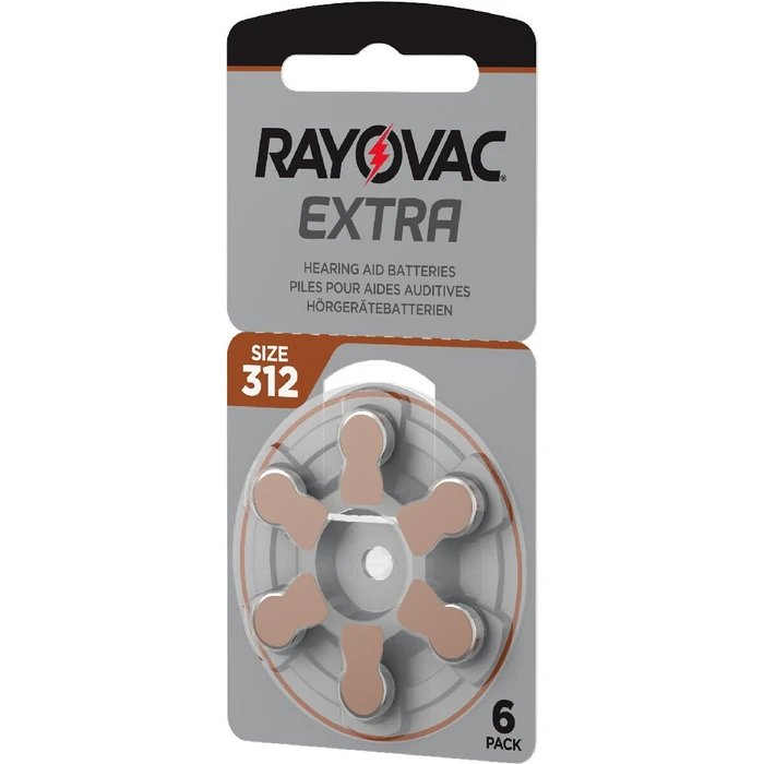 RAYOVAC μπαταρίες ακουστικών βαρηκοΐας 312MF mercury free 1.4V 6τμχ