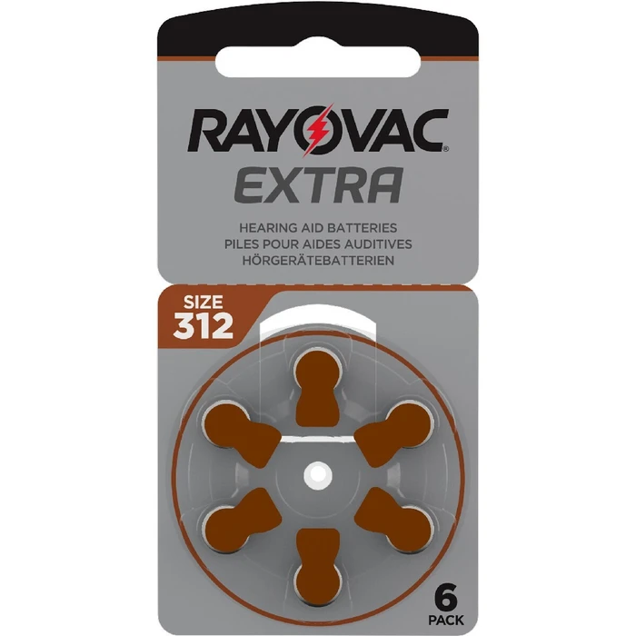 RAYOVAC μπαταρίες ακουστικών βαρηκοΐας 312MF mercury free 1.4V 6τμχ
