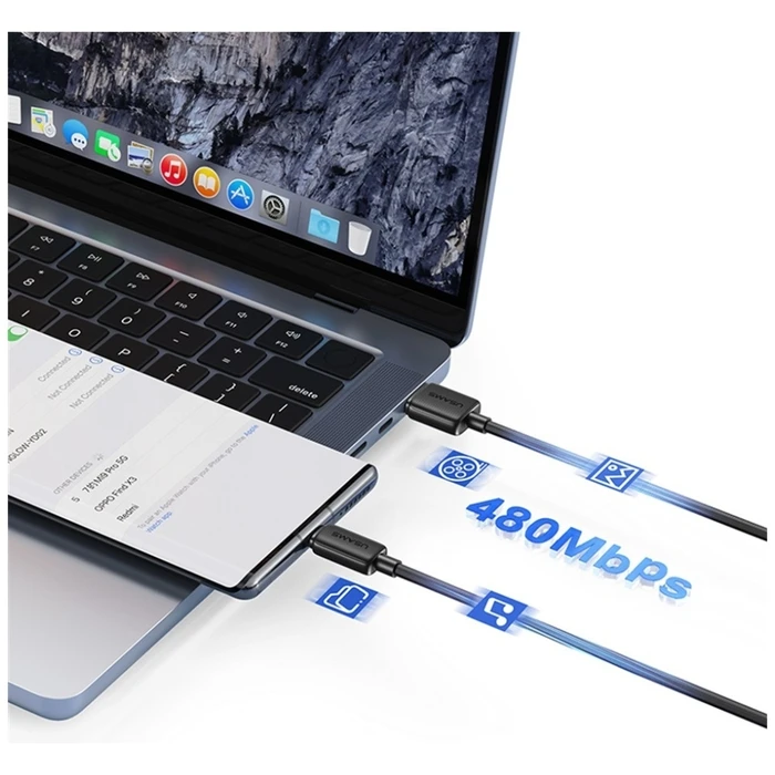 USAMS USB-C to USB Cable 3A 480Mbps 2m White