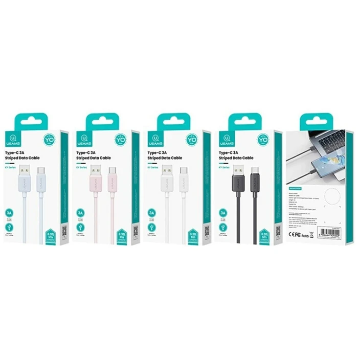 USAMS USB-C to USB Cable 3A 480Mbps 2m White