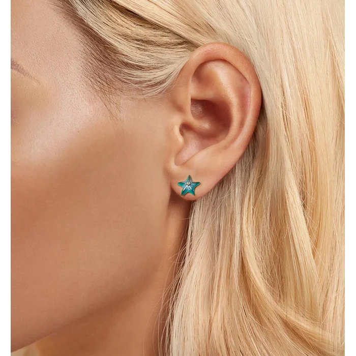 BAMOER Σκουλαρίκια Καρφωτά Κοχύλι Ασήμι 925 Βεραμάν