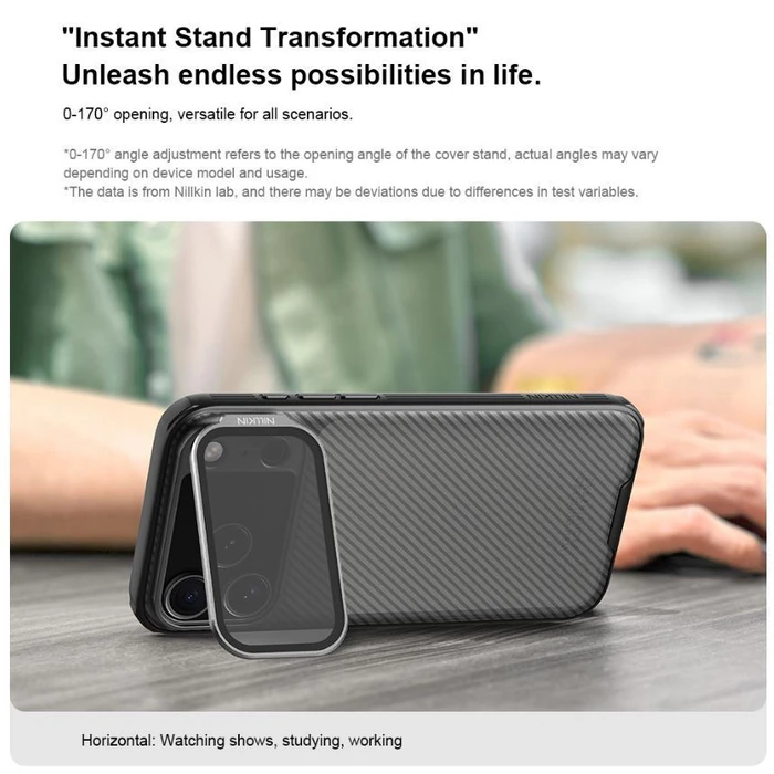 Mobile Phone Case NILLKIN CamShield Prop for Apple iPhone 17 Pro Max Transparent Black