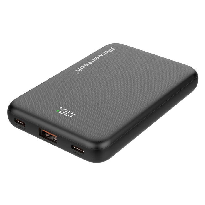 POWERTECH Power Bank with Display 10000mAh 22.5W Black
