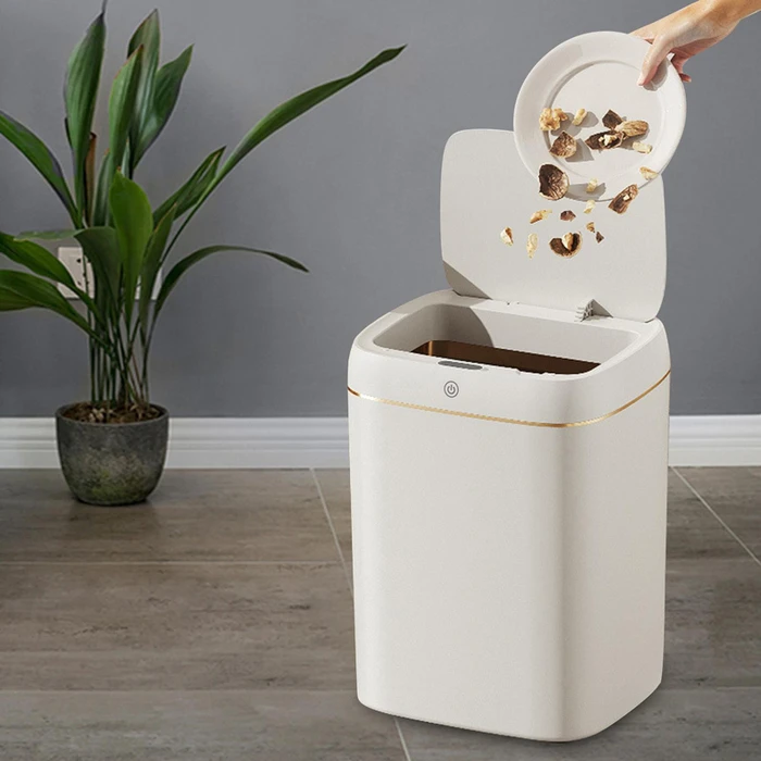 HOME USE κάδος απορριμμάτων φωτοκύτταρο 9lt λευκός