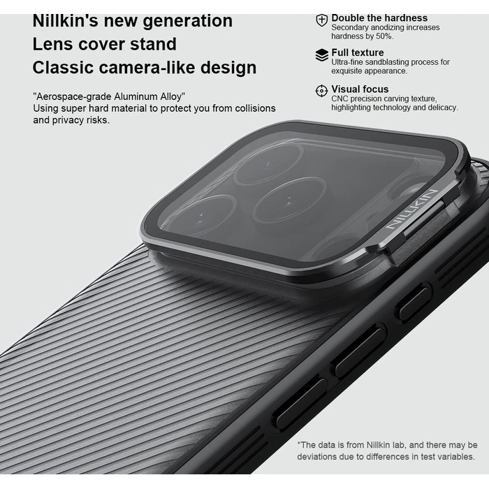 NILLKIN θήκη CamShield Prop για Apple iPhone 17 Pro διάφανη μαύρη