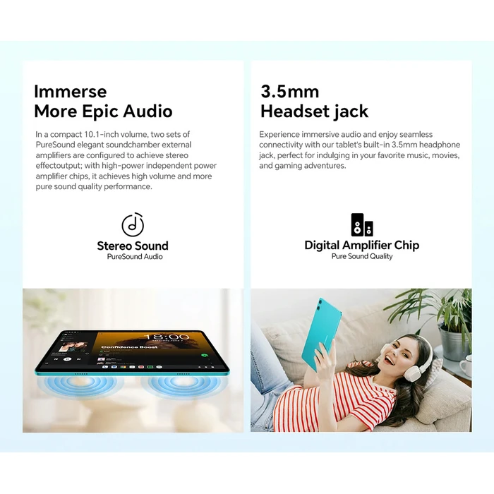 TECLAST Tablet P33 με Πληκτρολόγιο Ποντίκι Στυλό Αφής Θήκη Βάση 10.1 3 64GB Android 15 Μπλε