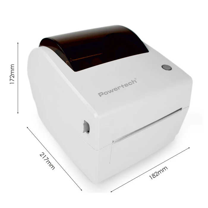 POWERTECH Thermal Label Printer PT-1509 USB Ethernet Serial Bluetooth White