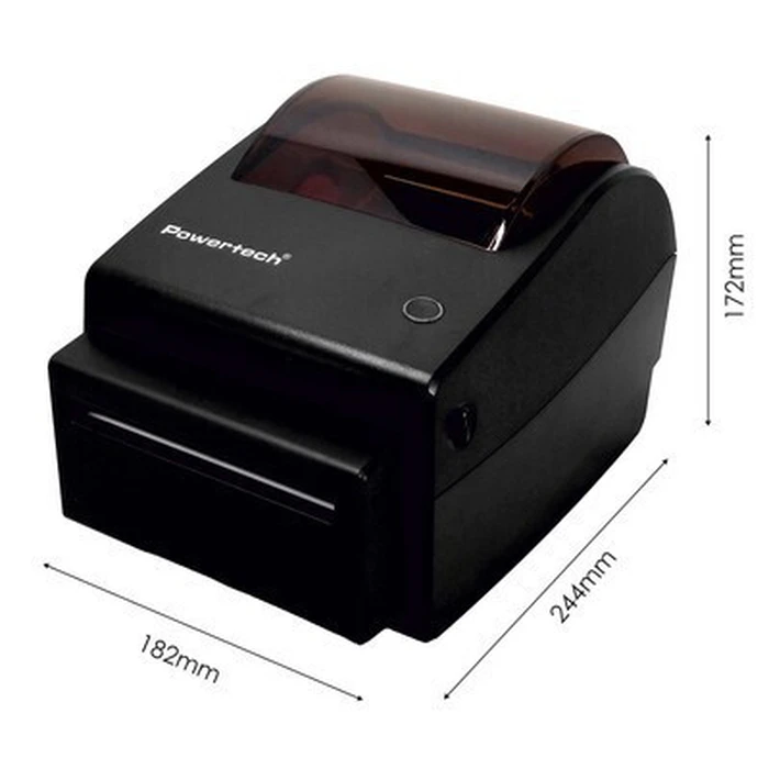 POWERTECH Thermal Label Printer PT 1510 USB Ethernet Serial Black