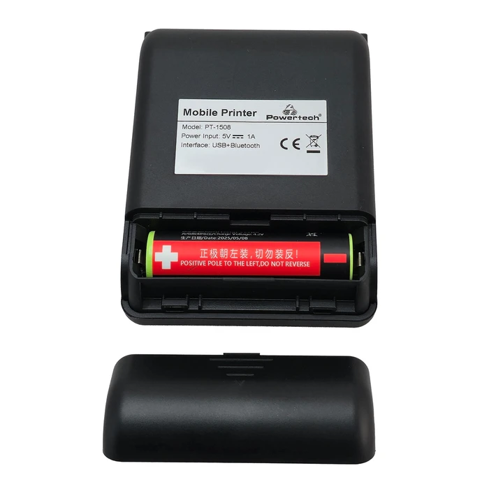 POWERTECH Portable Thermal Receipt Printer PT-1508 USB-C Bluetooth Black