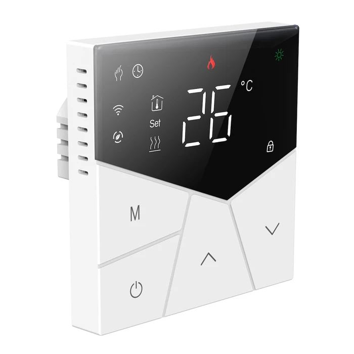 UNBRANDED Smart θερμοστάτης αερίου WiFi χωνευτός μαύρος