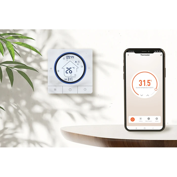 UNBRANDED Smart θερμοστάτης αερίου BHT 800WM GCLW WiFi επιτοίχιος λευκός