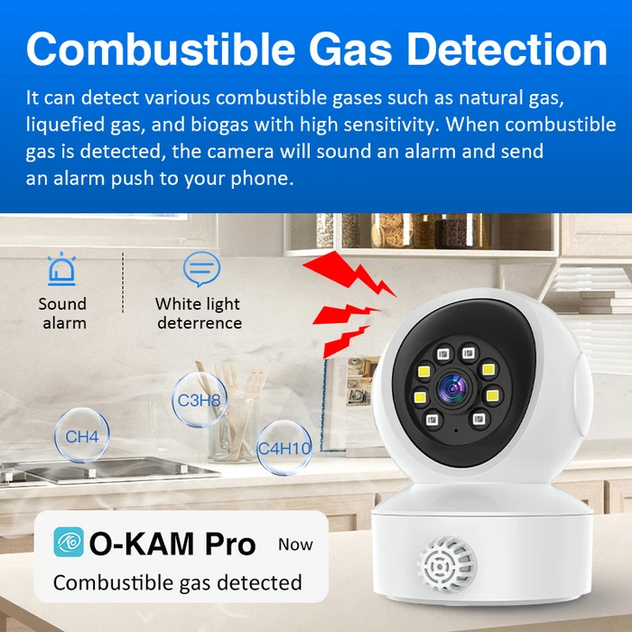 VSTARCAM Smart Camera CS49LM with Smoke and Gas Detector