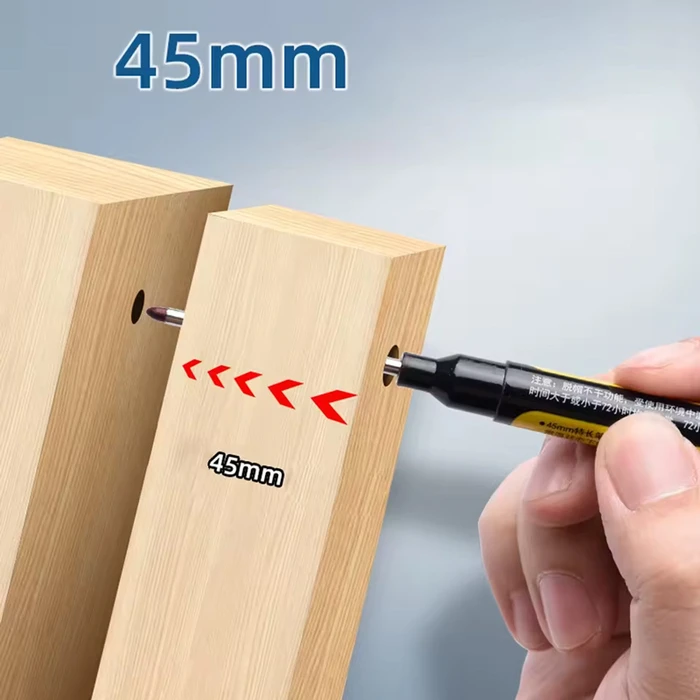 UNBRANDED Ανεξίτηλος μαρκαδόρος σημαδέματος 45mm μαύρος 2τμχ