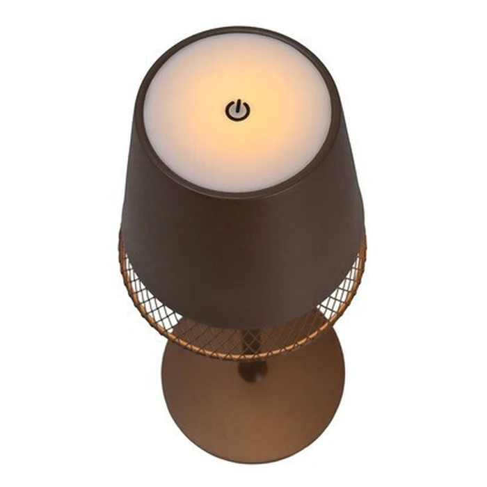 POWERTECH LED επιτραπέζιο φωτιστικό HLL 0191 ρυθμιζόμενο επαναφορτιζόμενο καφέ