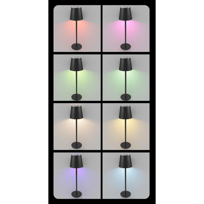 POWERTECH LED επιτραπέζιο φωτιστικό HLL-0196 RGB ρυθμιζόμενο επαναφορτιζόμενο λευκό