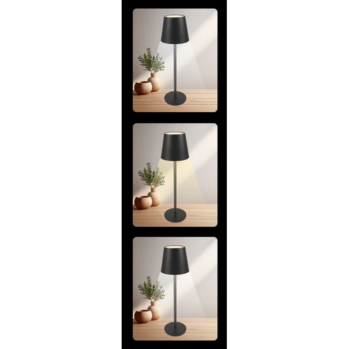 POWERTECH LED επιτραπέζιο φωτιστικό HLL-0194 ρυθμιζόμενο επαναφορτιζόμενο λευκό