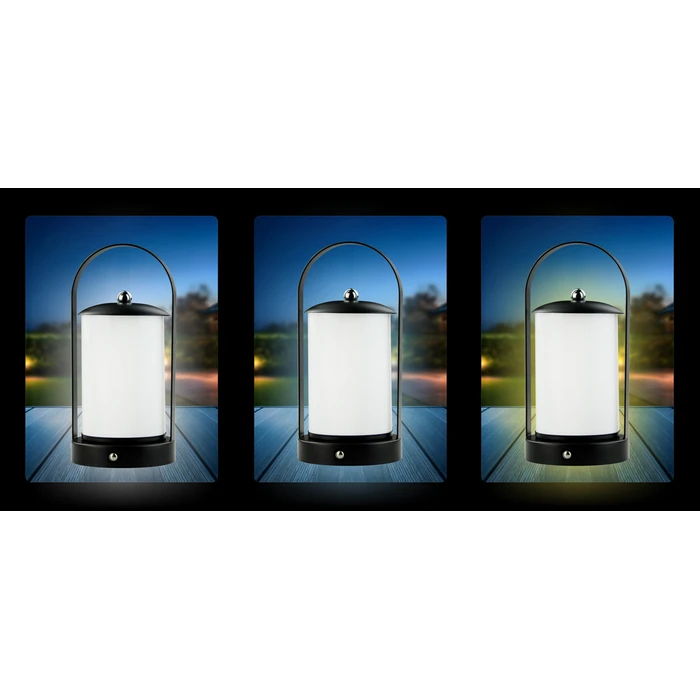 POWERTECH LED επιτραπέζιο φωτιστικό HLL 0192 με λαβή ρυθμιζόμενο επαναφορτιζόμενο μαύρο