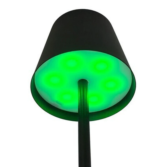 POWERTECH LED επιτραπέζιο φωτιστικό HLL-0195 RGB ρυθμιζόμενο επαναφορτιζόμενο μαύρο