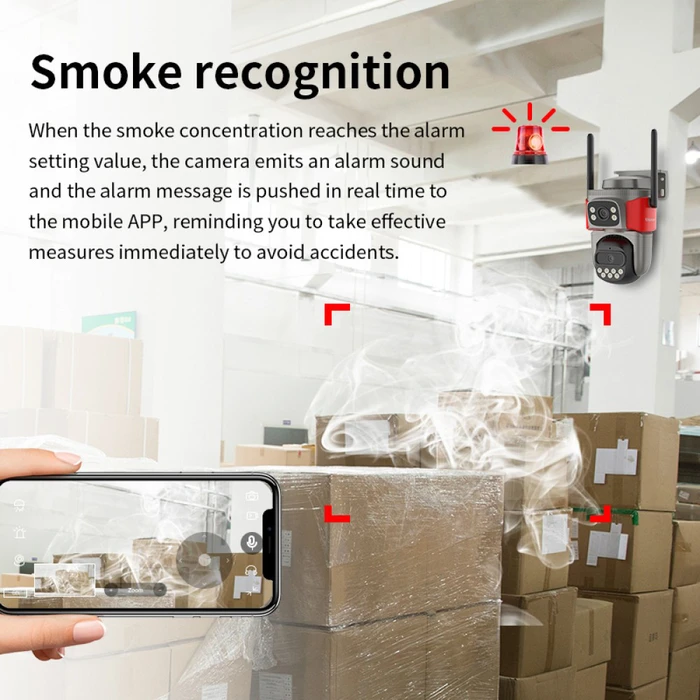 VSTARCAM smart κάμερα AF621DR dual lens αναγνώριση φωτιάς και καπνού