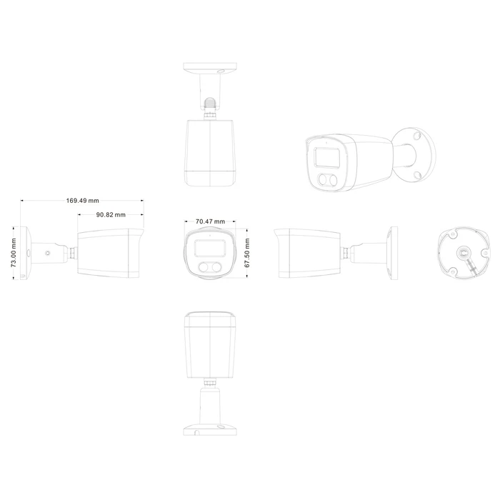 LONGSE IP κάμερα με μικρόφωνο 2MP 2.8mm αδιάβροχη IP67 PoE