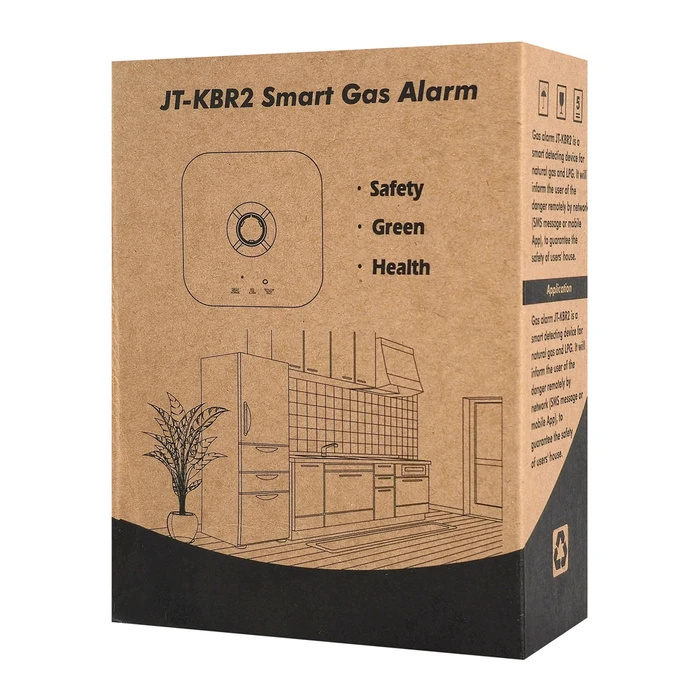 HANWEI ενσύρματος ανιχνευτής διαρροής αερίου JT-KBR2 με ηχητικό και οπτικό συναγερμό WiFi TUYA