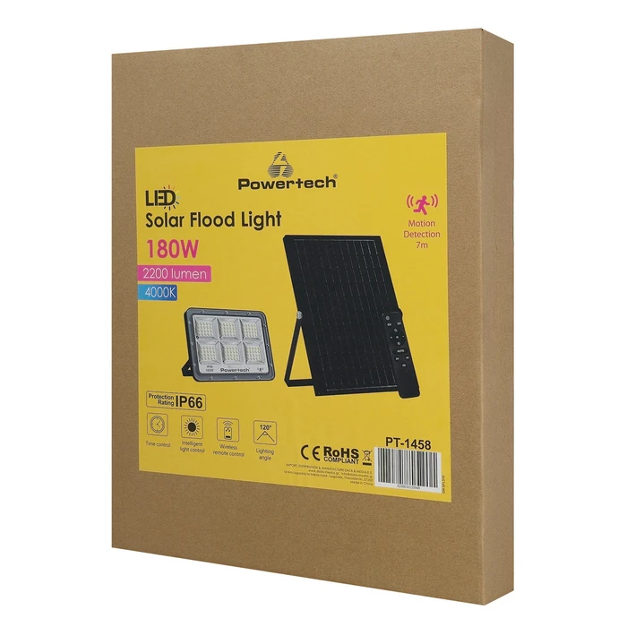 POWERTECH LED ηλιακός προβολέας PT-1458