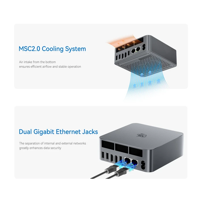 Beelink Mini PC EQi12 D4 Intel i3 1220P 16GB 500GB Windows 11 Pro