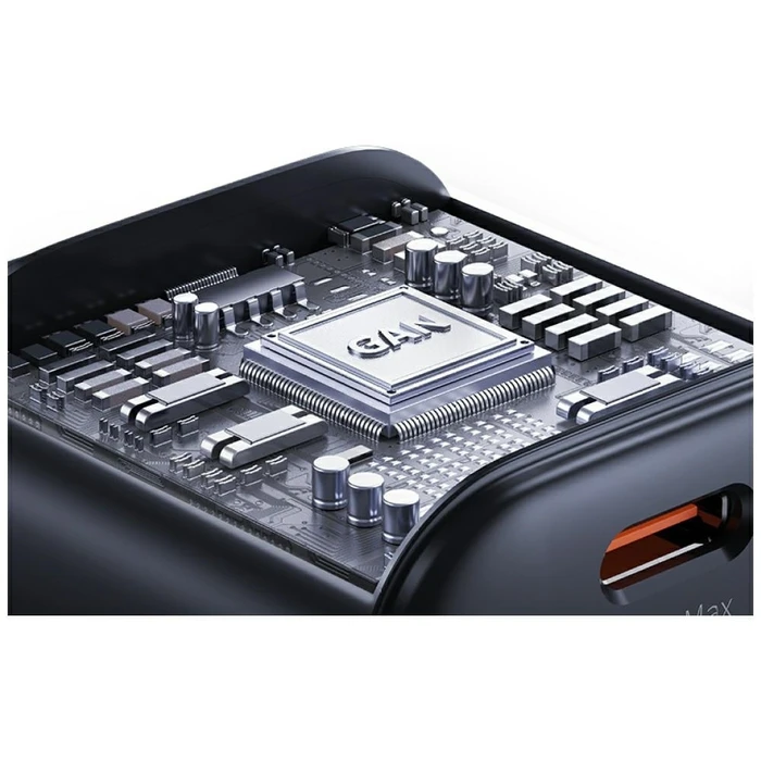 USAMS φορτιστής τοίχου CC262 30W GaN με καλώδιο Lightning λευκός