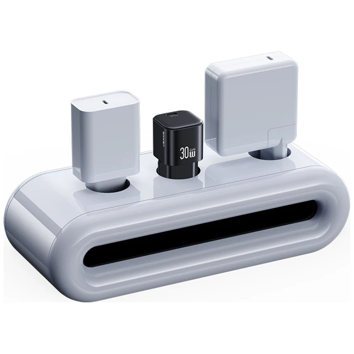 USAMS φορτιστής τοίχου CC262 30W GaN με καλώδιο Lightning λευκός
