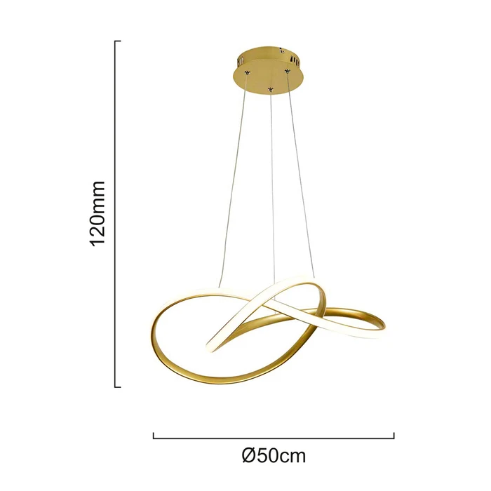 POWERTECH LED φωτιστικό οροφής HLL-0208 48W 4000K χρυσό