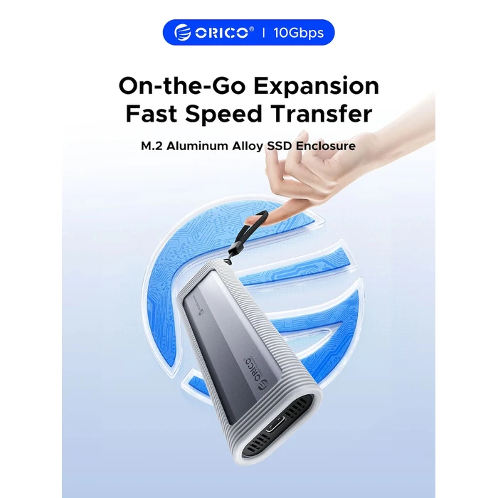ORICO M.2 NVME NGFF SSD Enclosure AXM2S G2 10Gbps Tool Free Grey