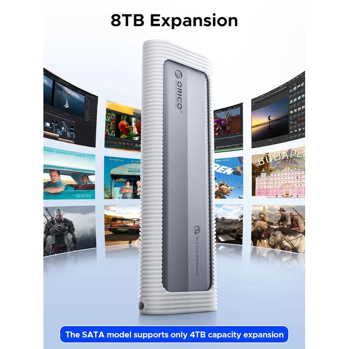 ORICO M.2 NVME NGFF SSD Enclosure AXM2S G2 10Gbps Tool Free Grey