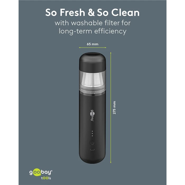 GOOBAY Σκουπάκι Χειρός 2 σε 1 και Air Duster 120W 6000mAh Μαύρο