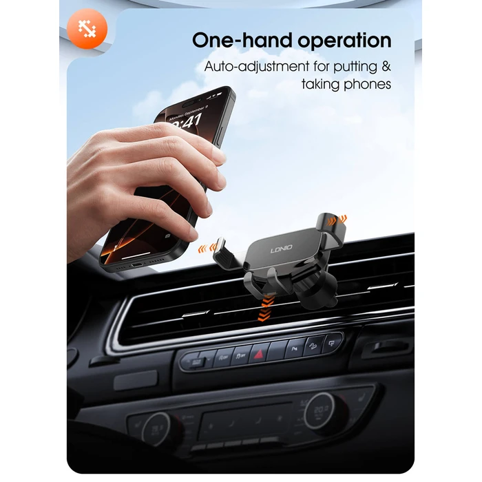 LDNIO Car Smartphone Holder MG13 Air Vent Black