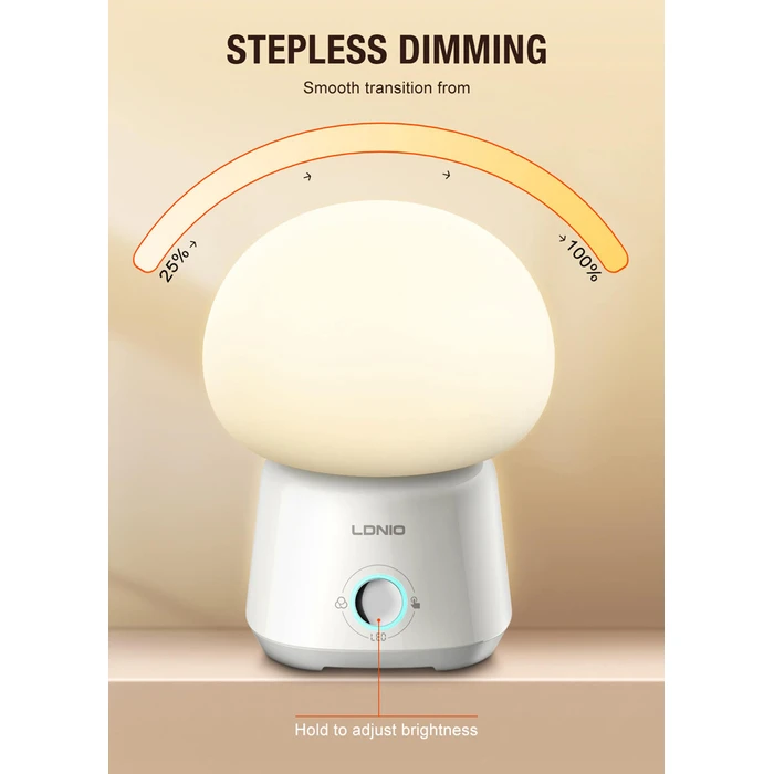 LDNIO LED φωτιστικό νυκτός Y4 ρυθμιζόμενο επαναφορτιζόμενο RGB λευκό