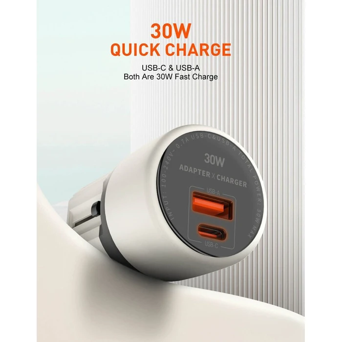 LDNIO Wall Charger Q2319 30W with USB C Cable EU UK US AU