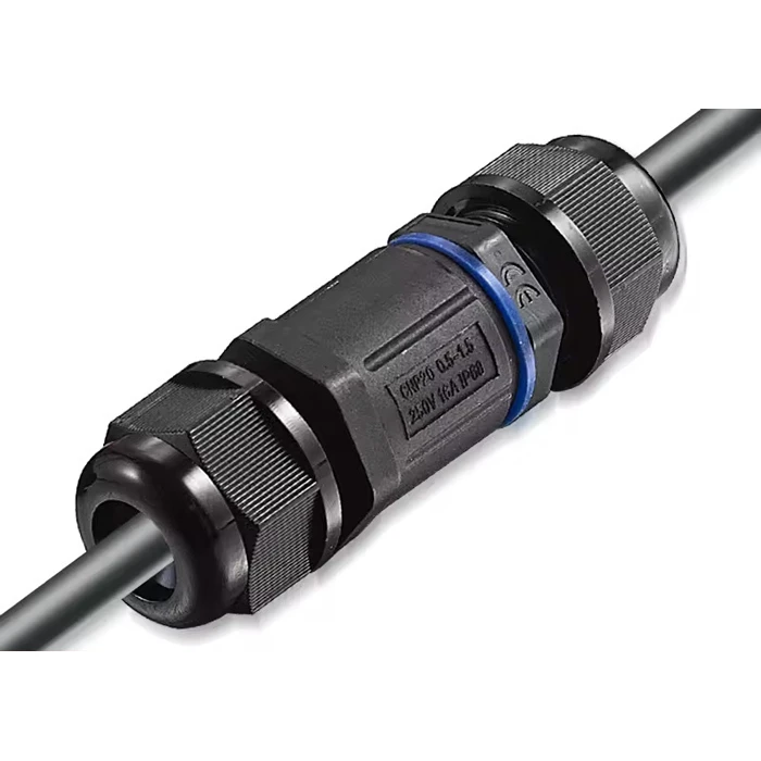 POWERTECH αδιάβροχος σύνδεσμος καλωδίων τροφοδοσίας TOOL-0112 3pin IP68 μαύρος