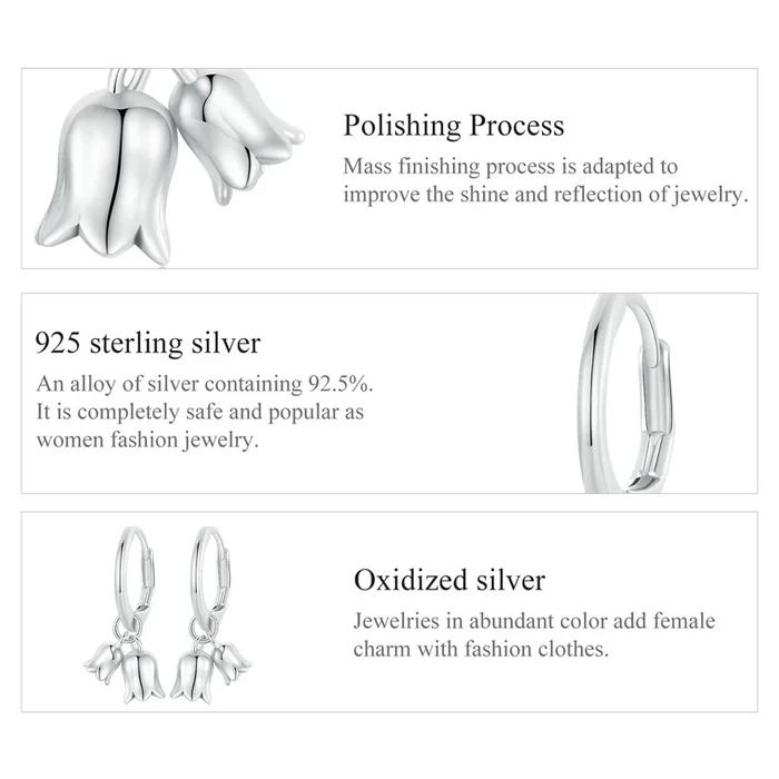 BAMOER σκουλαρίκια κρίκοι ασήμι 925 BSE909