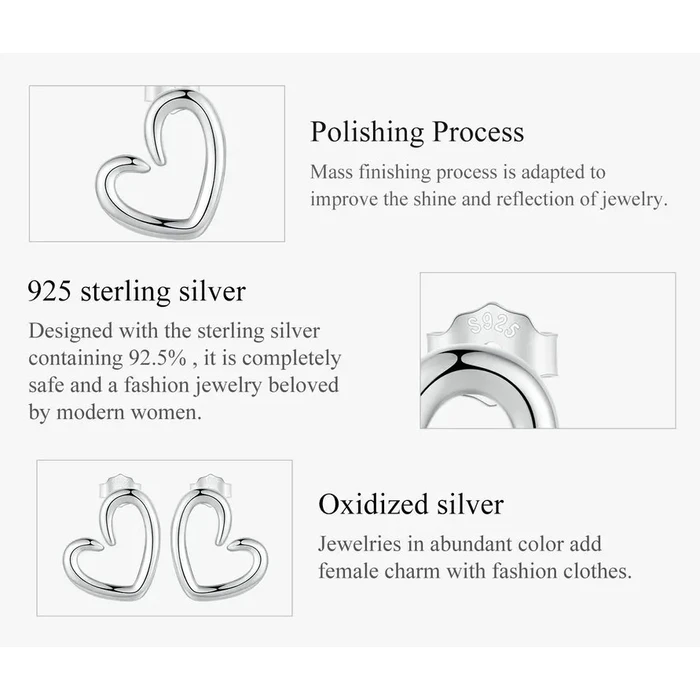 BAMOER Σκουλαρίκια Καρφωτά SCE1769 Ασήμι 925 Ασημί