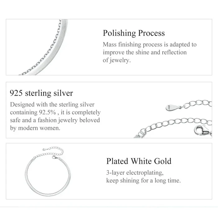 BAMOER βραχιόλι ασήμι 925 ασημί BSB193