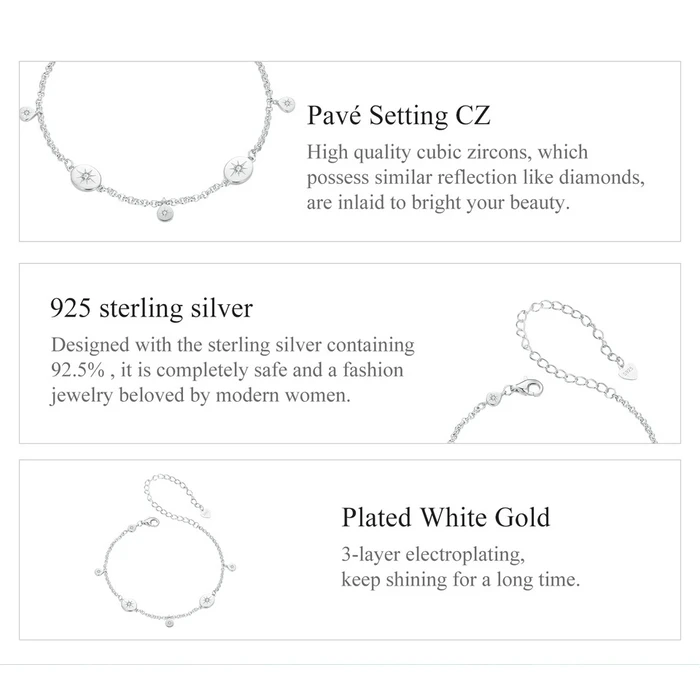 BAMOER Βραχιόλι BSB182 Ασήμι 925 με Κυβική Ζιρκόνια