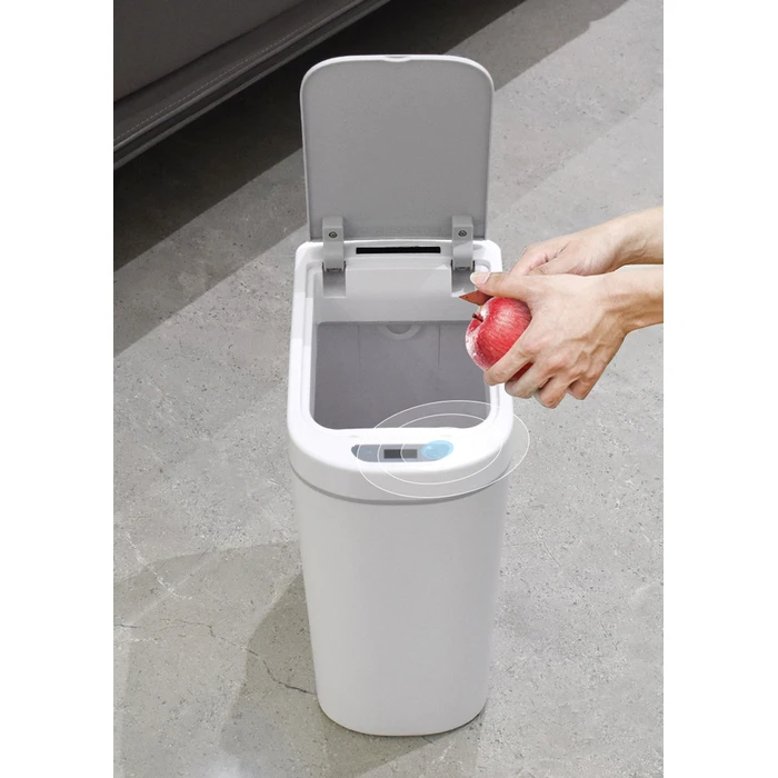 HOME USE κάδος απορριμμάτων HUH-0255 με φωτοκύτταρο 7lt λευκός