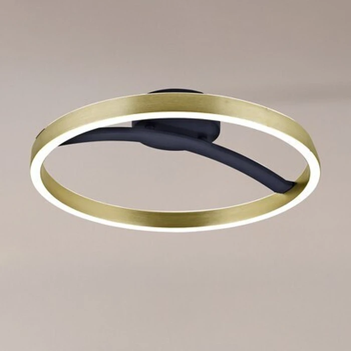 POWERTECH LED φωτιστικό οροφής HLL 0199 χρυσό μαύρο 29W 4000K Φ38x10cm