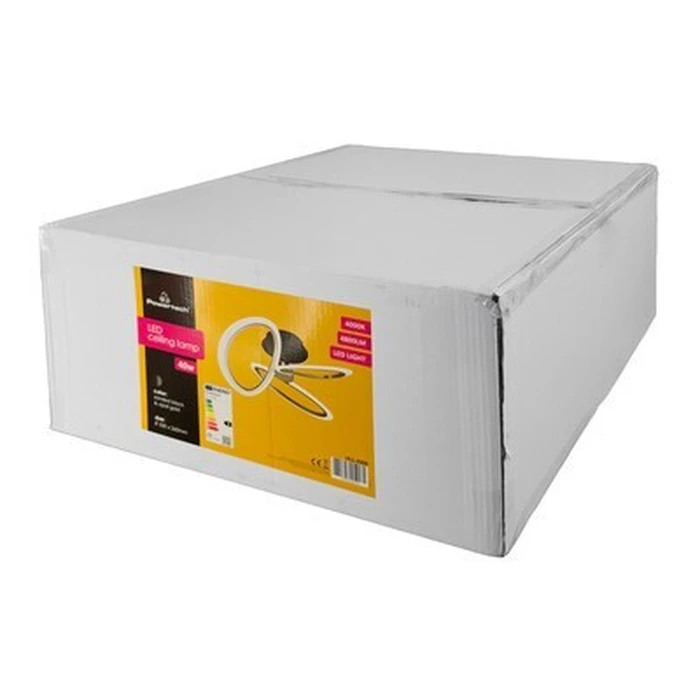 POWERTECH LED φωτιστικό οροφής HLL-0206 40W 4000K Φ53x26cm οπάλ χρυσό μαύρο