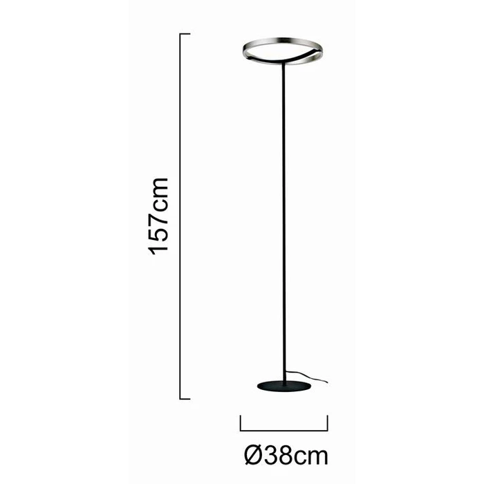 POWERTECH LED φωτιστικό δαπέδου HLL-0204 42W 4000K ασημί μαύρο